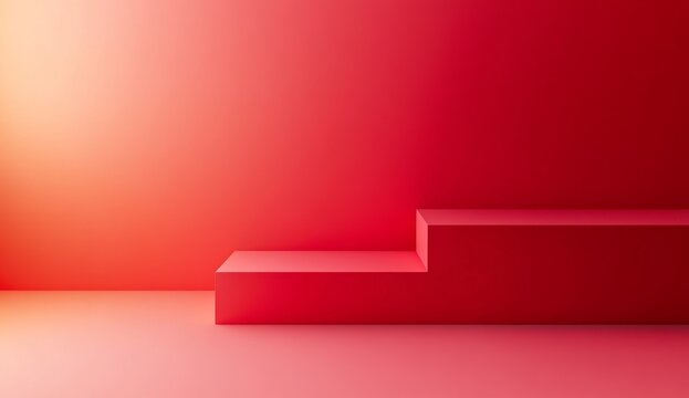 Red Steps Display Background