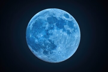 Wall Mural - full blue moon in deep space