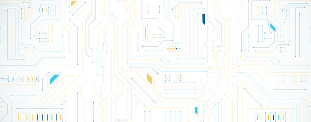 Fototapete - Circuit abstract background for science and business presentation
