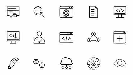 programming coding set of web icons in line style  (1).eps