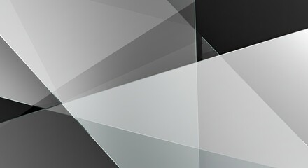 Poster - Background with Glass Frosted Panel Overlays and Gentle Light Refractions