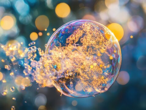 bubble mist burst, radiant shape, background