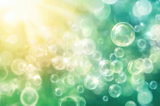 Radiant light effect with a blooming bubble mist element