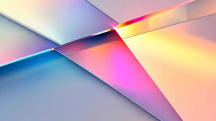 Fototapete - Exploring vibrant light reflections and color play in a dynamic abstract composition Generative AI