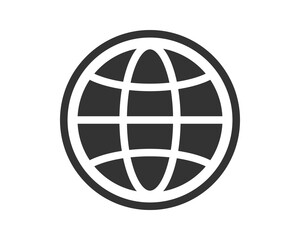 Poster - Clean, minimalist globe icon. Represents global reach, connectivity, or international business. Ideal for websites, apps, and presentations on global topics.