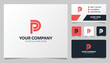 © Faizin - Bold and Modern 'DP' Monogram Logo with Red and Black Business Identity