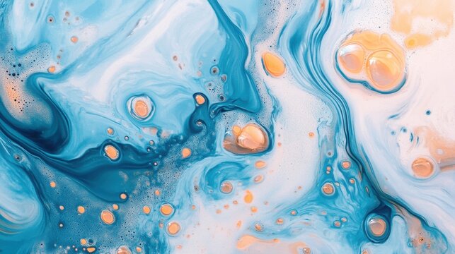 Dreamy flow background with a twisting bubble splash effect