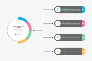 Aufkleber - Vector infographic label design with circle infographic template design and 4-5-6 options or steps. Can be used for process diagram, presentations, workflow layout, banner, flow chart, info graph