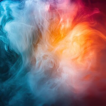 Moving color fog element on a dreamy spin backdrop
