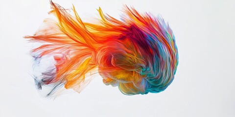 Poster - A vibrant swirl of colors resembling abstract fish movement. This digital art captures the essence of creativity. Ideal for design projects or inspirational themes. AI