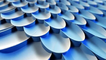 Poster - Blue paper scales background texture
