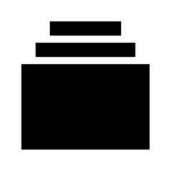 Poster - illustration of three black horizontal bars stacked vertically against a white background creating a