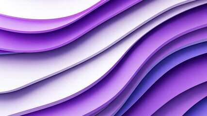 Poster - Abstract purple wave paper layers background design