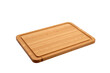 © Alex & M Studio - Natural rectangular wooden cutting board with routered juice groove, essential kitchenware utensil for chopping food and preparation, isolated object against a transparent background