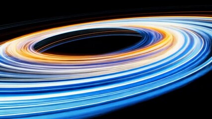 Poster - Abstract swirling light trails, cosmic effect, dark background, design element