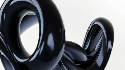 Poster - Abstract black swirl, white background, design element