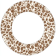 Poster - Circular abstract design featuring a textured pattern in earthy tones.