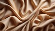 © background  - Luxurious Beige Silk Fabric Draped Softly, Elegant Texture