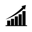 © SABBIR - Bar Graph Icon Silhouette – Growth and Analytics Black Vector Design