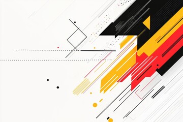 Poster - Dynamic abstract graphic layout for advertising with vibrant colors and modern design elements