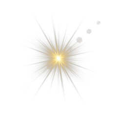 Wall Mural - shining sun flare pulses in vector transparent format. gold sparkle overlays add ambient brilliance 