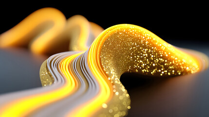 Poster - abstract light three-dimensional luminous particles technology sense kv main visual background