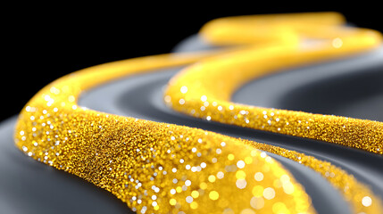 Poster - abstract light three-dimensional luminous particles technology sense kv main visual background
