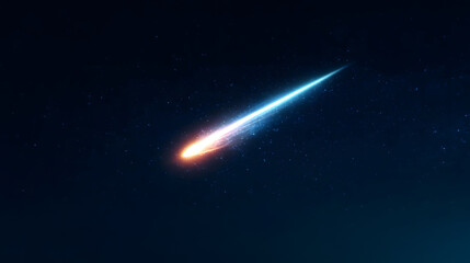 Wall Mural - a cosmic meteor cuts through the night sky abstract natural scene wallpaper illustration
