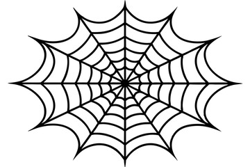 Ornate spiderweb graphic, perfect for Halloween or spooky design projects.
