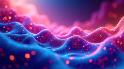 Wall Mural - a colorful, abstract image of a wave with purple and blue colors