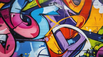 Poster - A dynamic street art mural featuring bold graffiti and urban culture elements