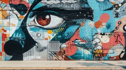 Poster - A dynamic street art mural featuring bold graffiti and urban culture elements