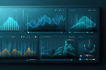 Poster - modern dashboard showcasing oil analytics with clean ui design and advanced visualizations on a slee