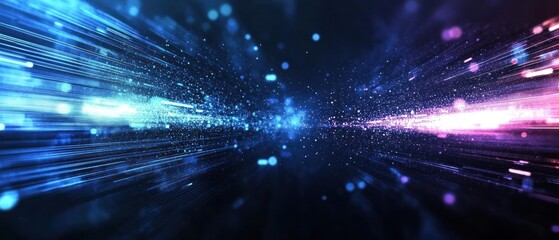 Fototapete - Abstract digital speed lines