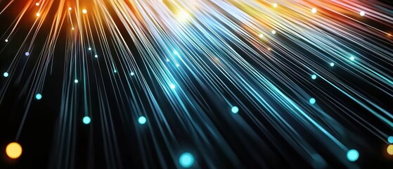 Poster - abstract light streaks creating vibrant background patterns