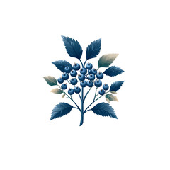 Poster - Closeup of a blueberry plant featuring vibrant blue berries and lush green foliage showcasing the natural beauty and rich color palette of this nutritious fruit