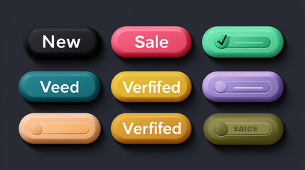 buttons for web vector