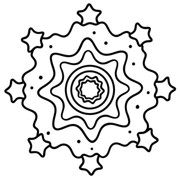 Minimal Milky Way Mandala Vector on White