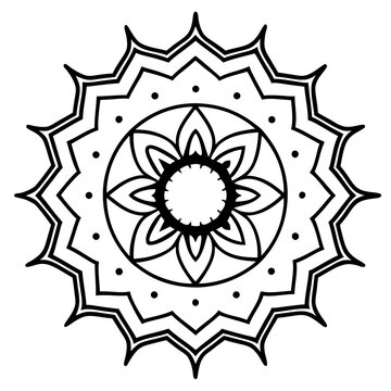 Minimal Milky Way Mandala Vector on White