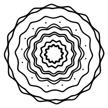 Minimal Milky Way Mandala Vector on White