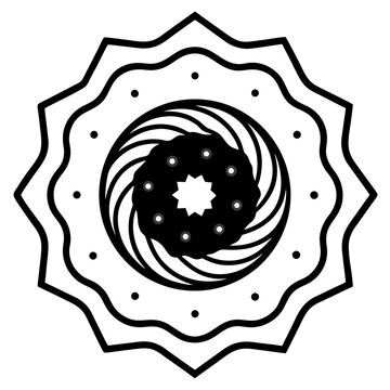 Minimal Milky Way Mandala Vector on White