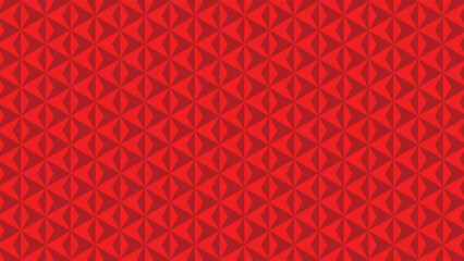Poster - Geometric dance Crimson triangles unite forming a vibrant tessellated expanse