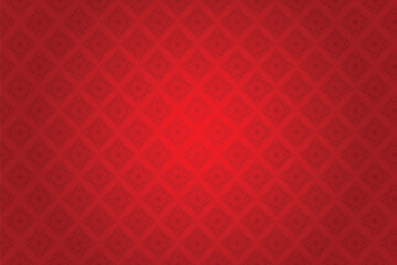 Poster - Ruby lattice intricate pattern of embossed diamonds on a deep red gradient backdrop