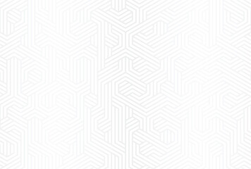 Poster - Intricate geometric pattern a mesmerizing maze of lines and shapes in subtle pale hues