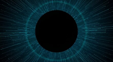 Poster - Abstract Futuristic Circle with Flowing Light Rays Technological Background