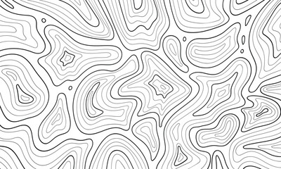 Poster - Abstract contour lines create a topographic maplike pattern suggesting elevation