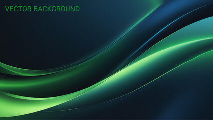 Poster - Modern Green Flow gradient background design
