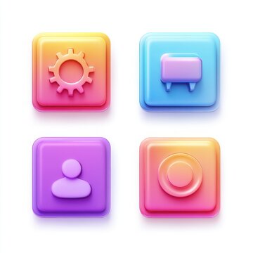 White background showcasing configuration settings and person symbol icons.