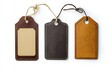 © isolatedgenerativeai - White background showcasing three unique special tag and badge sets.