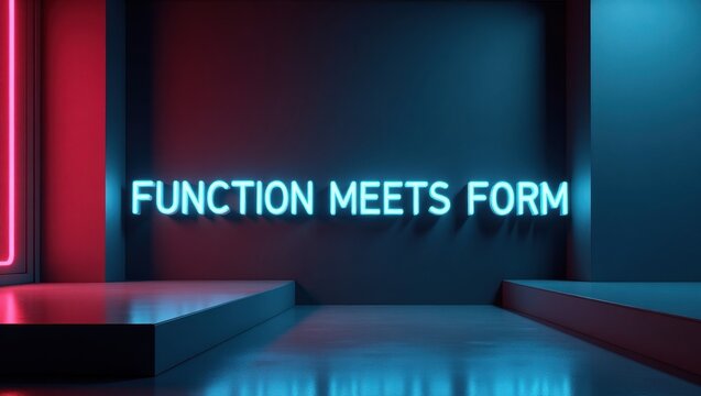 Neon Sign Function Meets Form in Modern Minimalist Interior Design